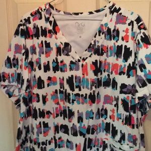 Multi color scrub top